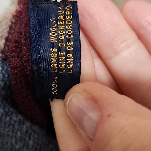 Vintage Tommy Hilfiger Golf 90s Y2K Wool Grandpa Dad Patchwork Sweater Size L - Picture 4 of 10